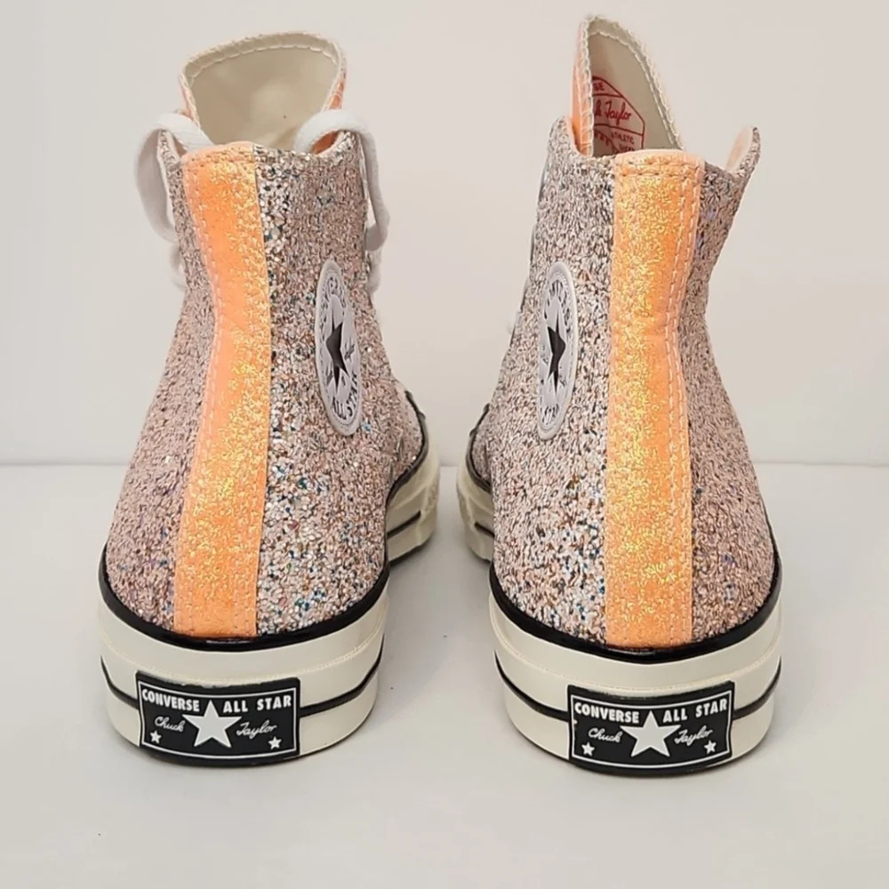 Converse Chuck Taylor All Star JW Anderson Colorblock Glitter Hightop Sneakers - Picture 6 of 7